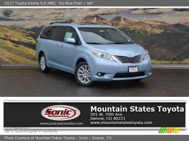 2017 Toyota Sienna XLE AWD in Sky Blue Pearl