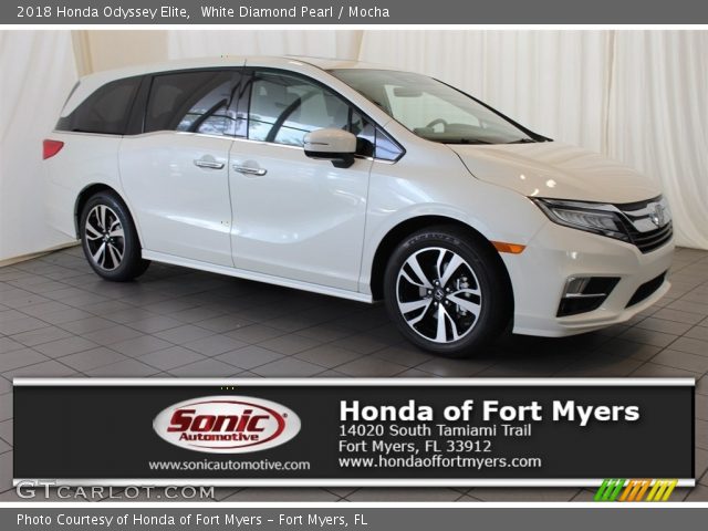 2018 Honda Odyssey Elite in White Diamond Pearl