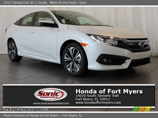 2017 Honda Civic EX-L Sedan in White Orchid Pearl