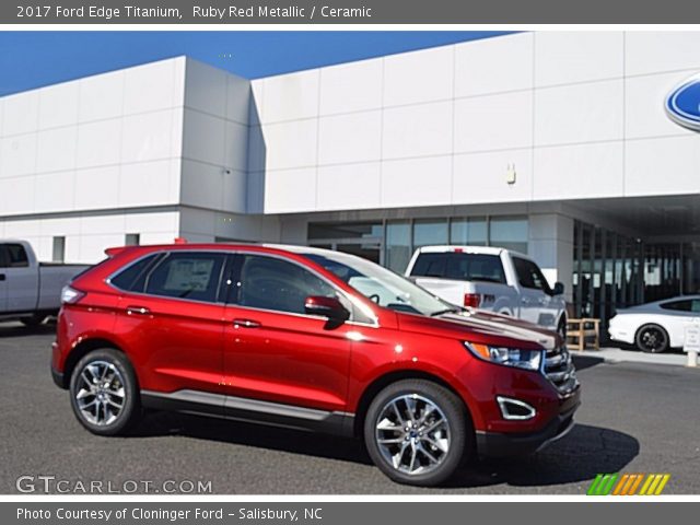 2017 Ford Edge Titanium in Ruby Red Metallic