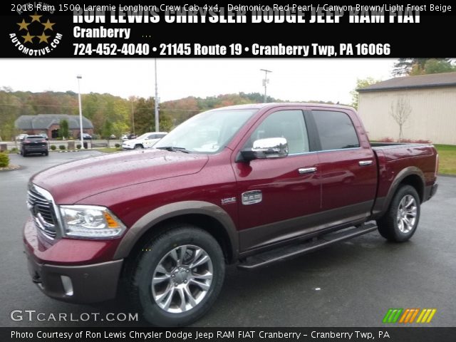 2018 Ram 1500 Laramie Longhorn Crew Cab 4x4 in Delmonico Red Pearl