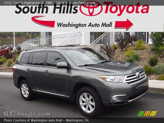 2012 Toyota Highlander SE 4WD in Cypress Green Pearl