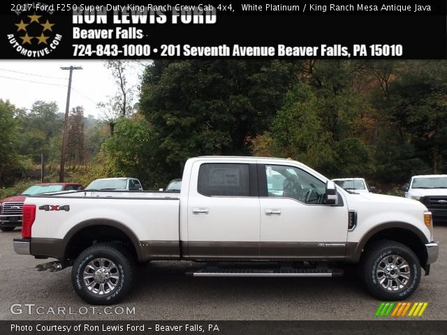 2017 Ford F250 Super Duty King Ranch Crew Cab 4x4 in White Platinum