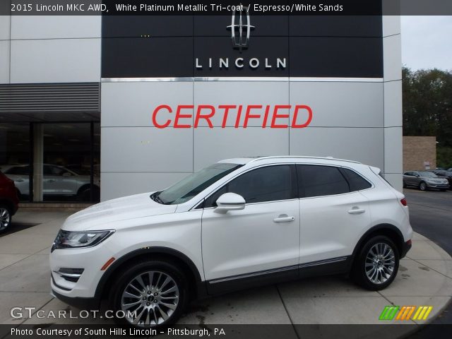 2015 Lincoln MKC AWD in White Platinum Metallic Tri-coat