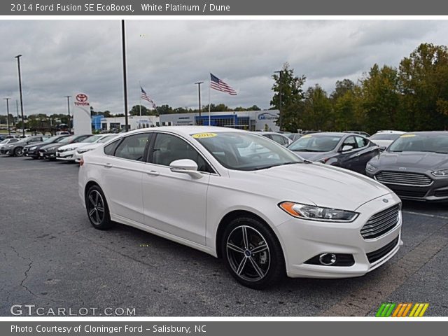 2014 Ford Fusion SE EcoBoost in White Platinum