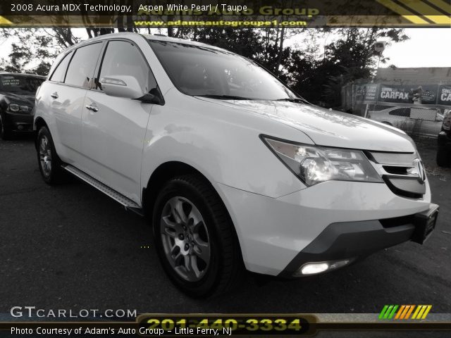 2008 Acura MDX Technology in Aspen White Pearl