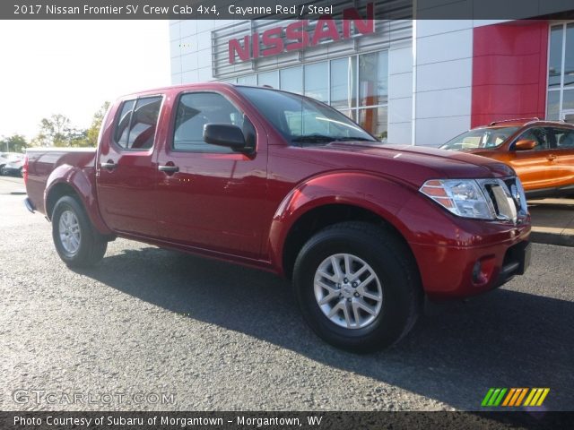2017 Nissan Frontier SV Crew Cab 4x4 in Cayenne Red