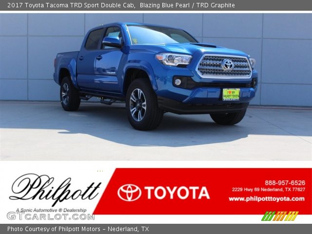 2017 Toyota Tacoma TRD Sport Double Cab in Blazing Blue Pearl