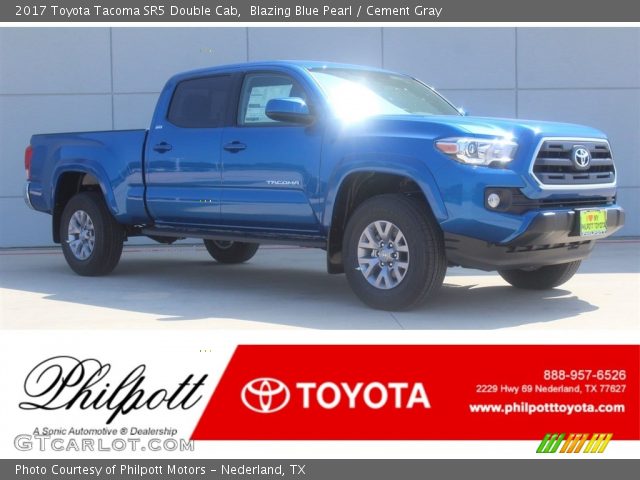 2017 Toyota Tacoma SR5 Double Cab in Blazing Blue Pearl