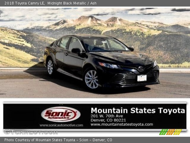 2018 Toyota Camry LE in Midnight Black Metallic