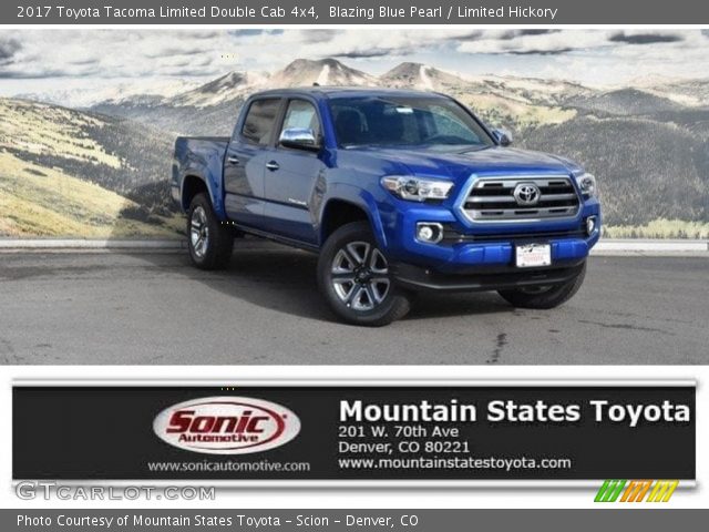 2017 Toyota Tacoma Limited Double Cab 4x4 in Blazing Blue Pearl