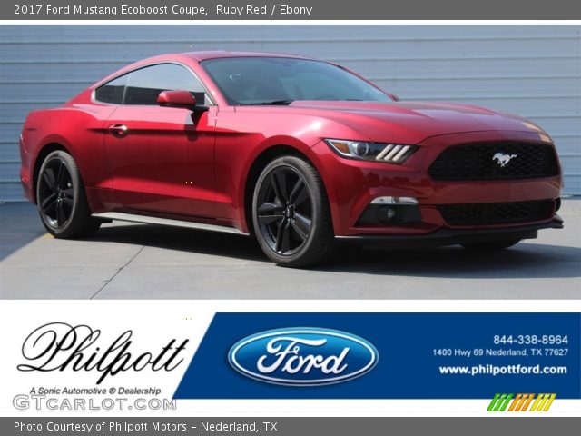 2017 Ford Mustang Ecoboost Coupe in Ruby Red