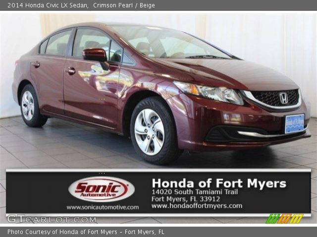 2014 Honda Civic LX Sedan in Crimson Pearl