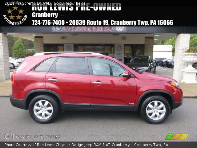 2011 Kia Sorento LX AWD in Spicy Red