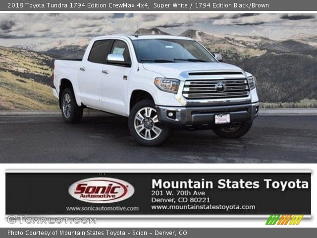 2018 Toyota Tundra 1794 Edition CrewMax 4x4 in Super White