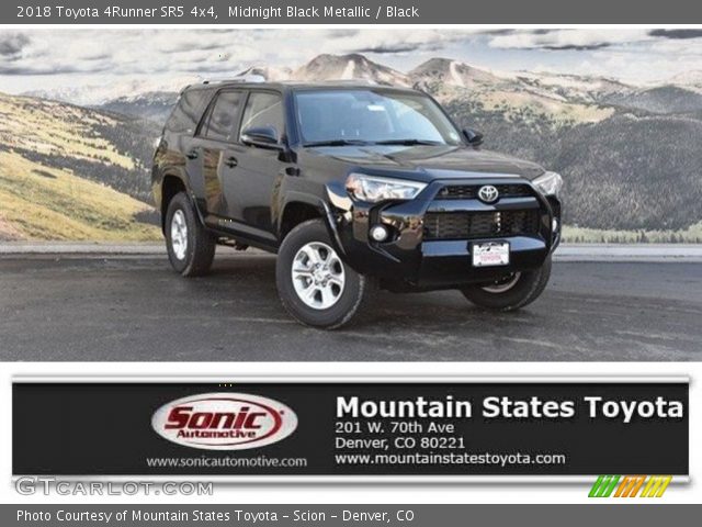 2018 Toyota 4Runner SR5 4x4 in Midnight Black Metallic