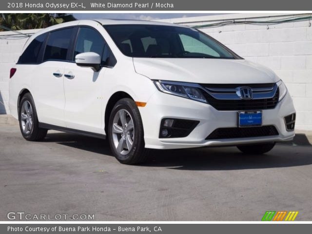 2018 Honda Odyssey EX-L in White Diamond Pearl