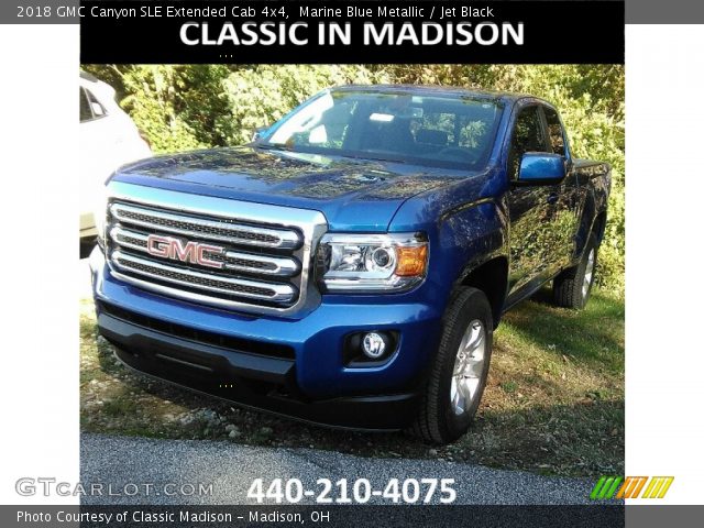2018 GMC Canyon SLE Extended Cab 4x4 in Marine Blue Metallic
