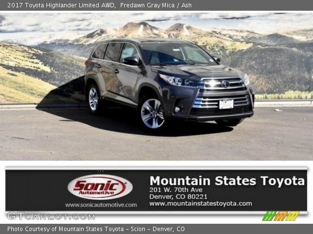 2017 Toyota Highlander Limited AWD in Predawn Gray Mica