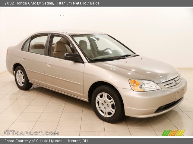 2002 Honda Civic LX Sedan in Titanium Metallic