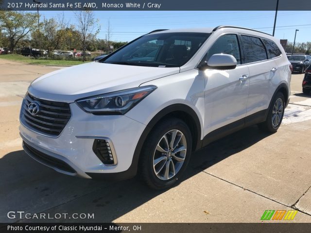 2017 Hyundai Santa Fe SE AWD in Monaco White