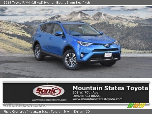 2018 Toyota RAV4 XLE AWD Hybrid in Electric Storm Blue