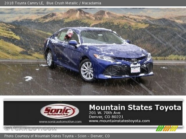 2018 Toyota Camry LE in Blue Crush Metallic