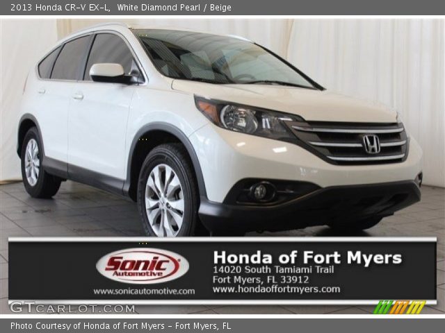 2013 Honda CR-V EX-L in White Diamond Pearl