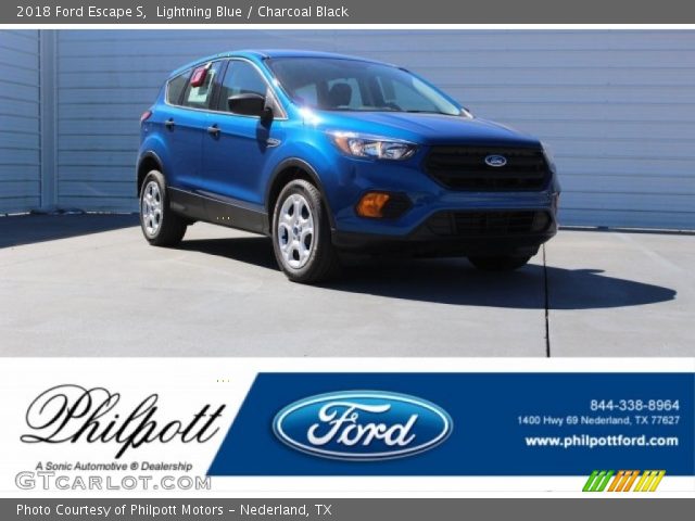 2018 Ford Escape S in Lightning Blue