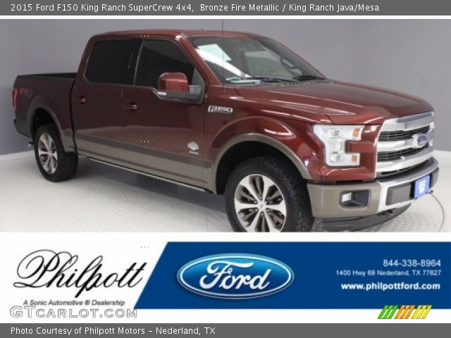 2015 Ford F150 King Ranch SuperCrew 4x4 in Bronze Fire Metallic