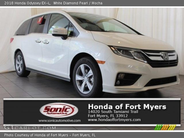 2018 Honda Odyssey EX-L in White Diamond Pearl