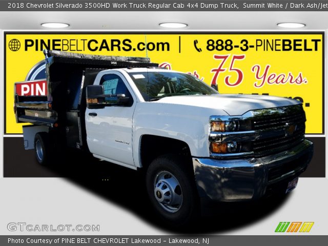 2018 Chevrolet Silverado 3500HD Work Truck Regular Cab 4x4 Dump Truck in Summit White