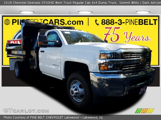 2018 Chevrolet Silverado 3500HD Work Truck Regular Cab 4x4 Dump Truck in Summit White