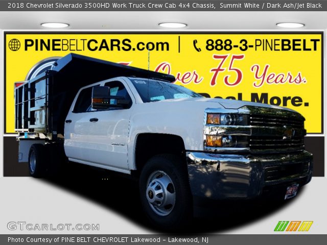 2018 Chevrolet Silverado 3500HD Work Truck Crew Cab 4x4 Chassis in Summit White