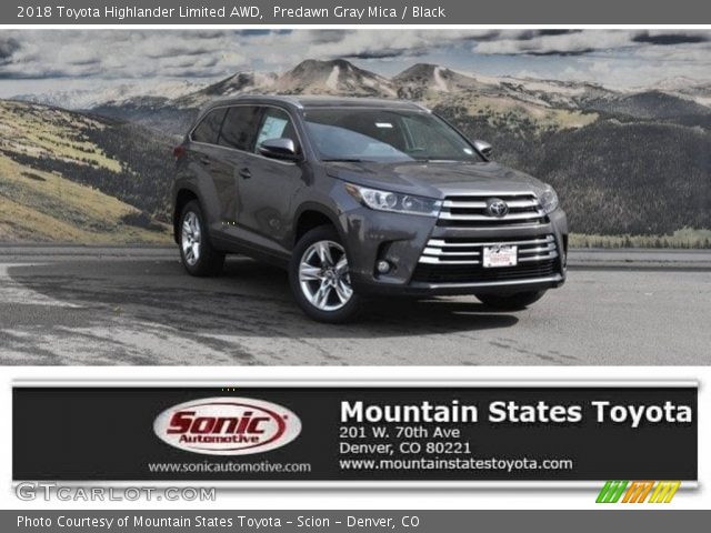 2018 Toyota Highlander Limited AWD in Predawn Gray Mica