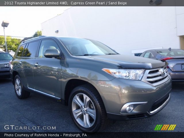 2012 Toyota Highlander Limited 4WD in Cypress Green Pearl