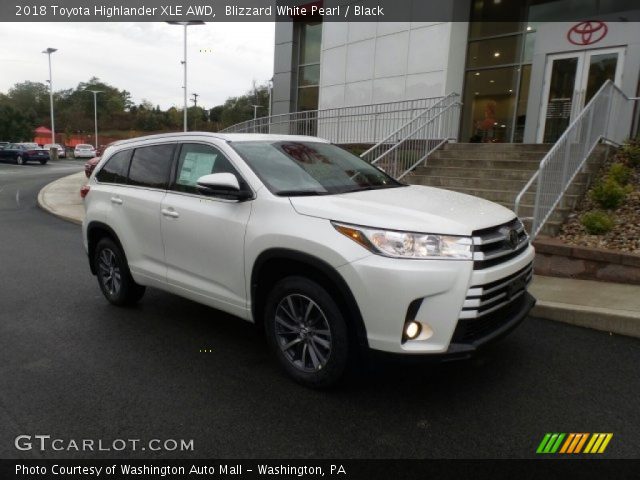 2018 Toyota Highlander XLE AWD in Blizzard White Pearl