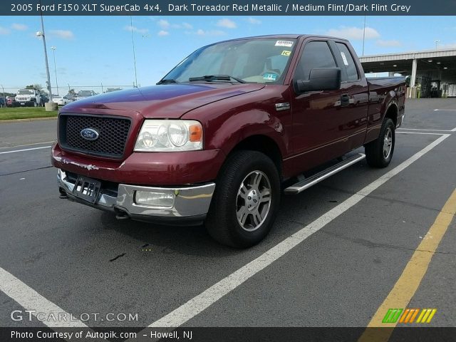 2005 Ford F150 XLT SuperCab 4x4 in Dark Toreador Red Metallic