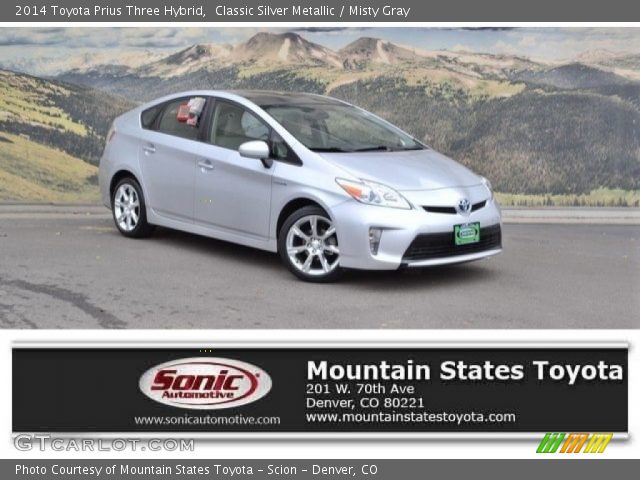 2014 Toyota Prius Three Hybrid in Classic Silver Metallic