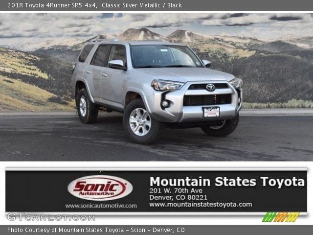 2018 Toyota 4Runner SR5 4x4 in Classic Silver Metallic