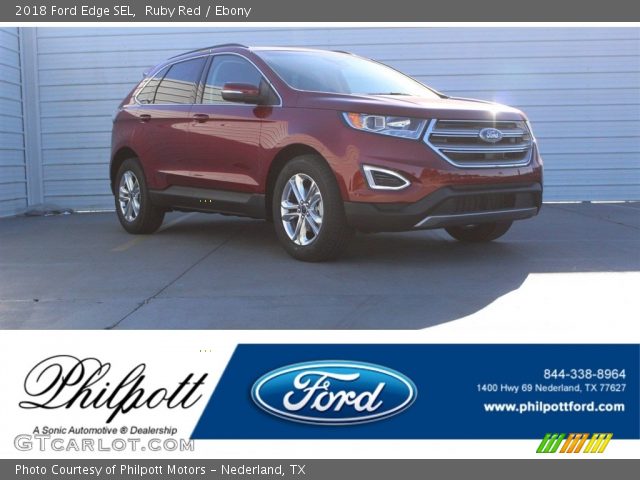 2018 Ford Edge SEL in Ruby Red