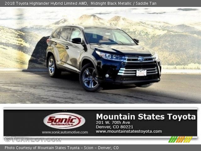 2018 Toyota Highlander Hybrid Limited AWD in Midnight Black Metallic