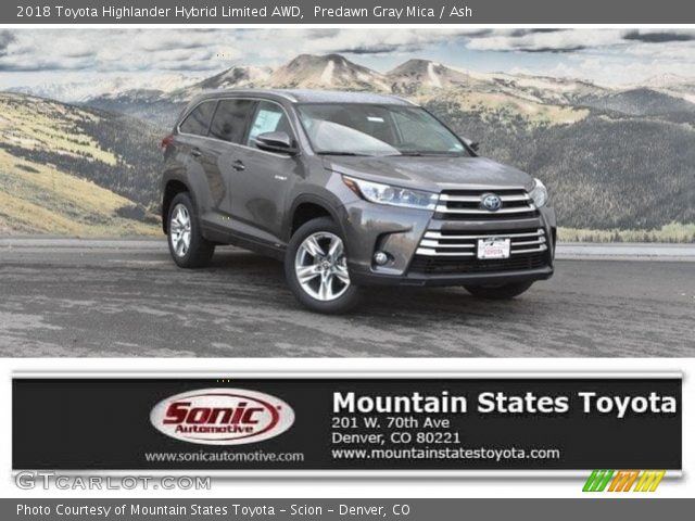 2018 Toyota Highlander Hybrid Limited AWD in Predawn Gray Mica