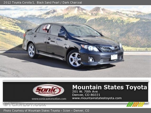 2012 Toyota Corolla S in Black Sand Pearl