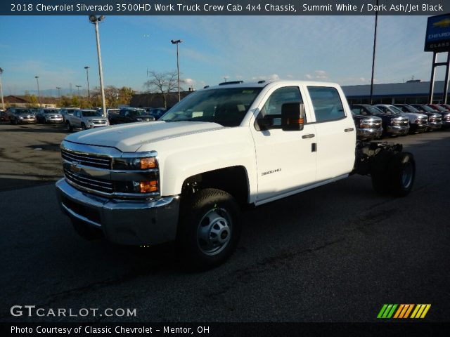 2018 Chevrolet Silverado 3500HD Work Truck Crew Cab 4x4 Chassis in Summit White