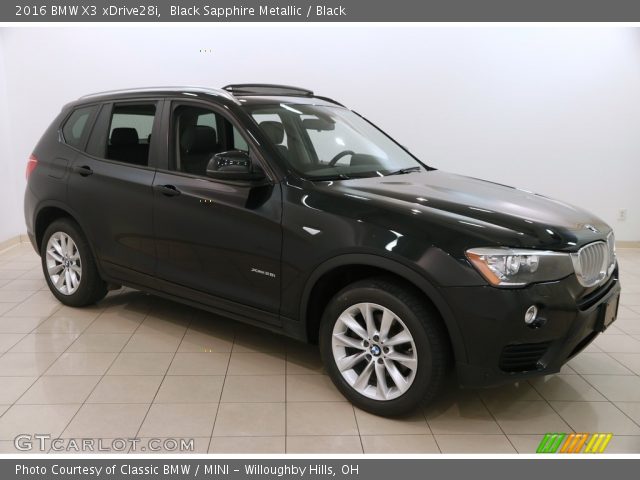 2016 BMW X3 xDrive28i in Black Sapphire Metallic