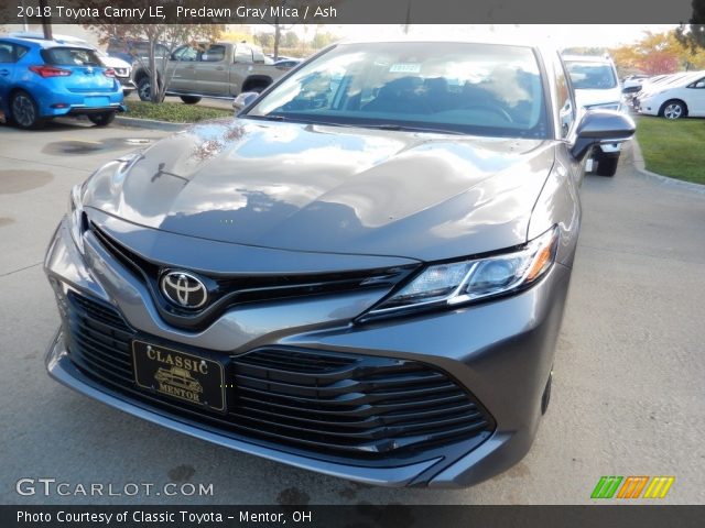 2018 Toyota Camry LE in Predawn Gray Mica