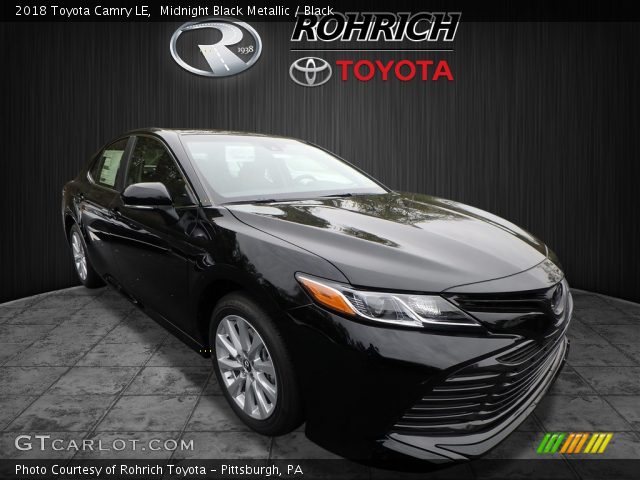 2018 Toyota Camry LE in Midnight Black Metallic