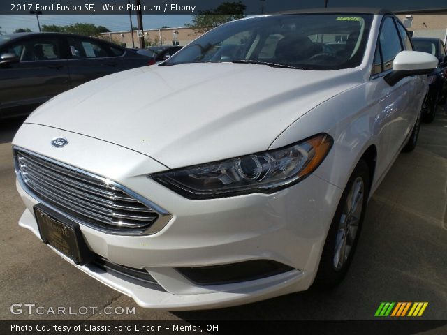 2017 Ford Fusion SE in White Platinum