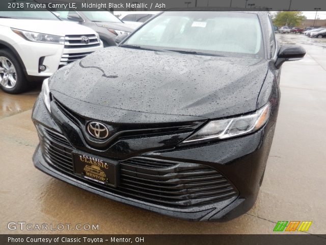2018 Toyota Camry LE in Midnight Black Metallic